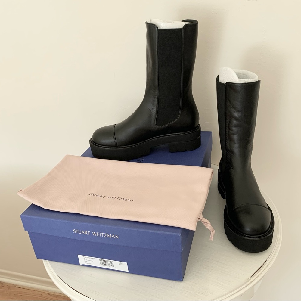 Stuart Weitzman Presley Ultralift Platform Boots, size 39, NIB